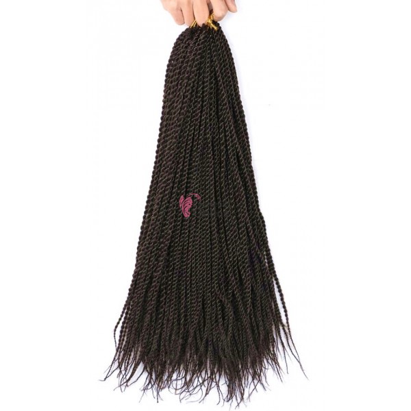 Codite de par Afro Thin Senegalese Crochet Twist Braids de 60 cm Saten Inchis TSC0460